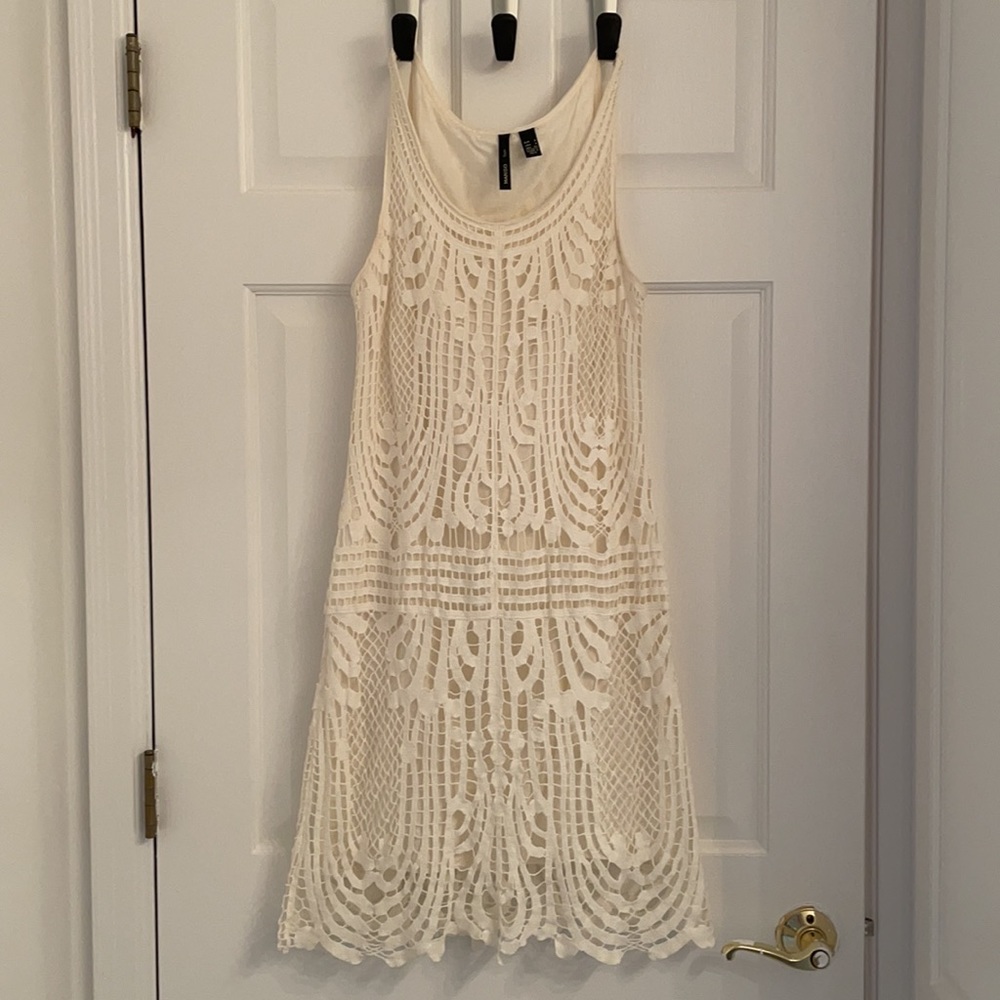 Mango cream lace dress size 4